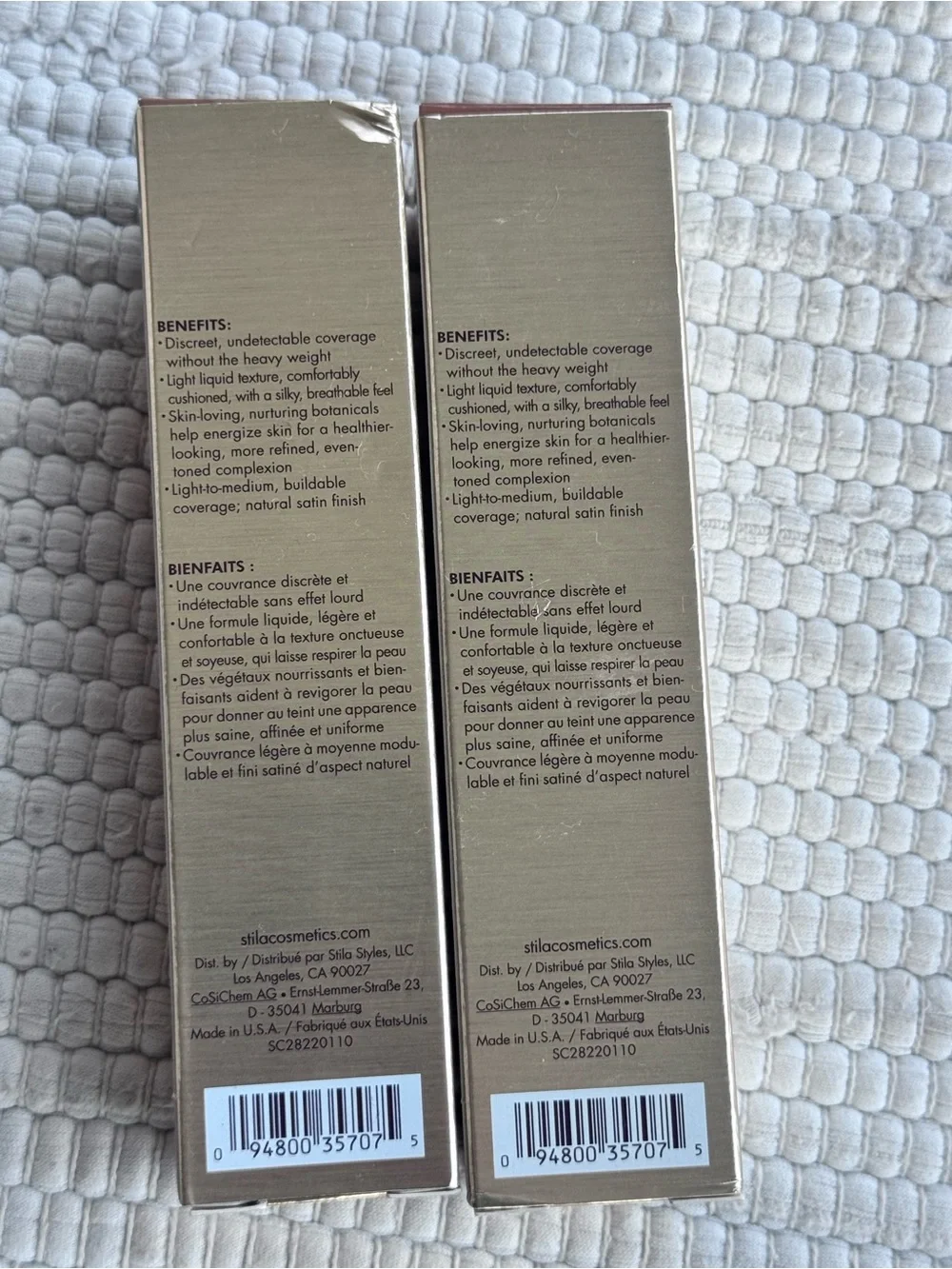 Stila Hide & Chic Foundation Bundle Tan Deep 2 Full Size Luxury Makeup